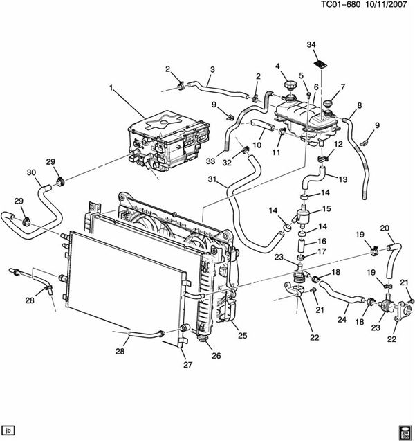 2003 Chevy Silverado Coolant Hose Diagram