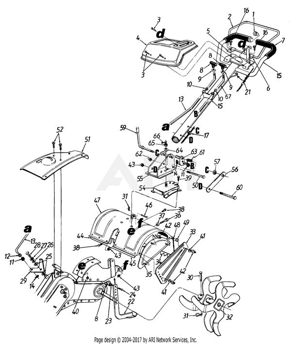 Mtd Front Tine Tiller Parts Diagram