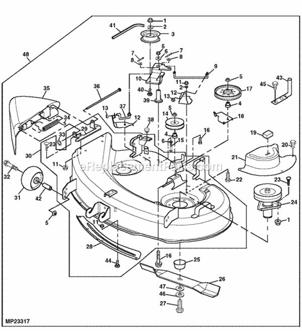 John Deere Lt155 Mower Deck Diagram